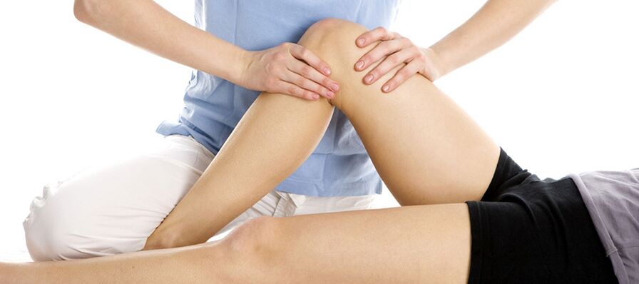 Procedimiento de masaje para la artrosis de la articulación de la rodilla.